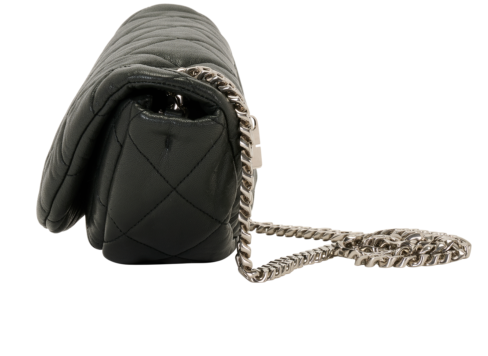 Shield Lock Crossbody, &pound;450, Handbags, Black, Leather, Bottom view